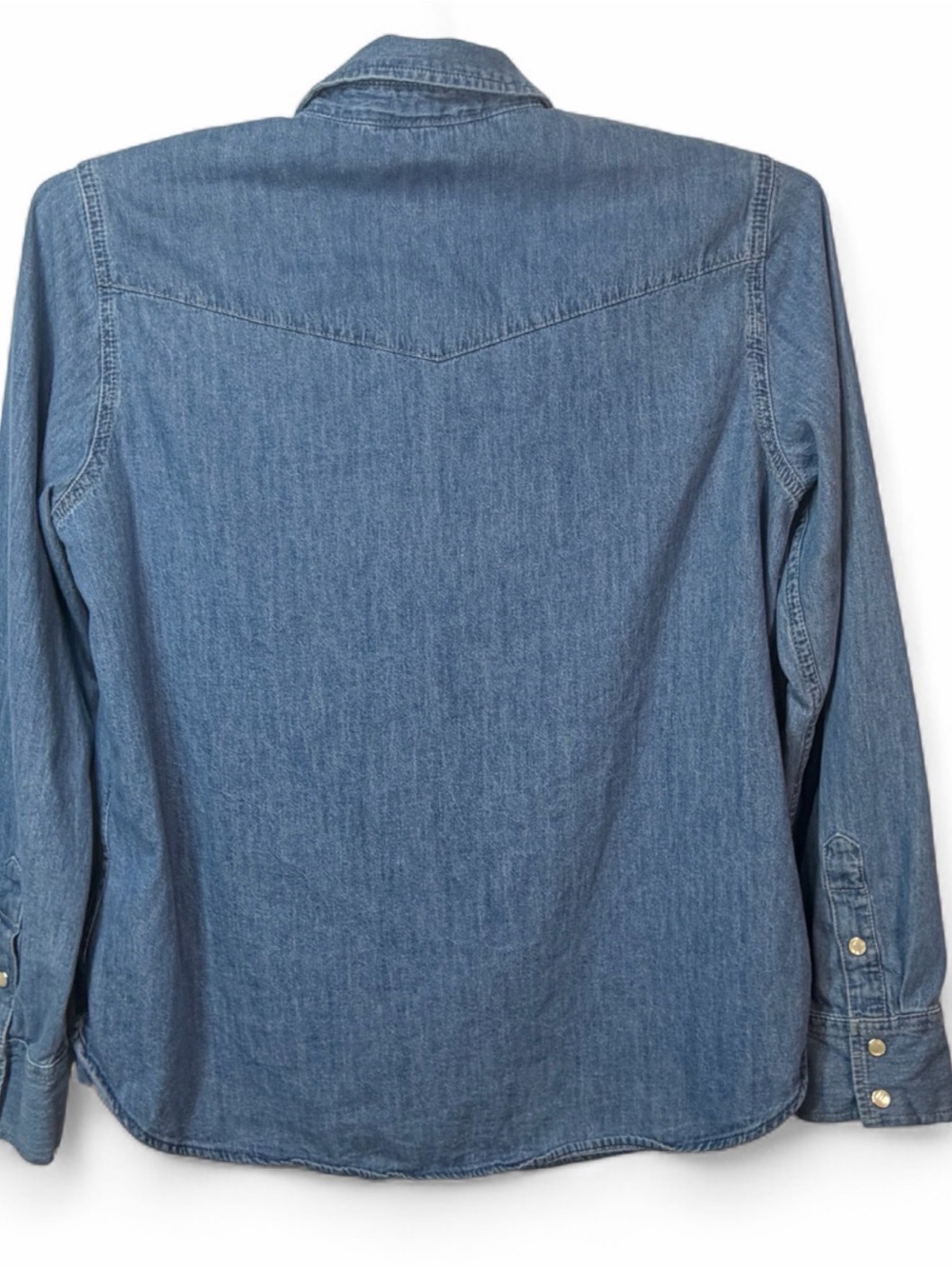GAP Women’s 1969 Denim Western Shirt Long Sleeve Collard Button Up Shirt Size M - Picture 10 of 10